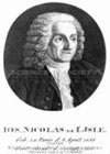 Photo of Joseph Nicolas Delisle, French astronomer, c 1740.