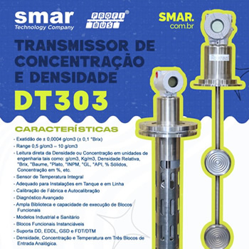 TRANSMISSOR DE DENSIDADE PROFIBUS PA DT303