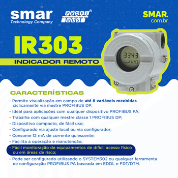 IR303: INDICADOR REMOTO PROFIBUS